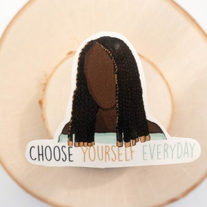 Elija usted mismo pegatinas de todos los días, pegatina de mujer negra, pegatina de chica negra, para personas negras, pegatinas de BLM, personas negras, regalos negros
