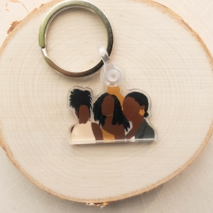 Melanin Schwester Schlüsselanhänger, trendige Schlüsselanhänger, Acryl Schlüsselanhänger, schwarzes Mädchen Schlüsselanhänger, Melanin Schlüsselanhänger, BLM Schlüsselanhänger, schwarze Frauen Geschenke,