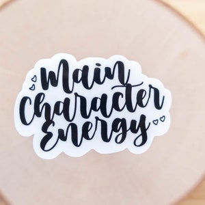 Adesivo de energia do personagem principal, adesivo de amor próprio, acessórios de minhoca de livro, adesivo de autocuidado, adesivo de positividade, adesivos para laptop, adesivo de vinil