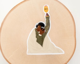 Smile & Blessed Sticker , Black Woman Sticker, Black Girl Sticker,For Black People, BLM Stickers, Black People, Black Owned, Black Gifts