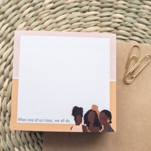 We all Rise Sticky Notes, mini notepad, post it notes, cute stationery, planner stationery, memo pad, blank stick notes, to do list,