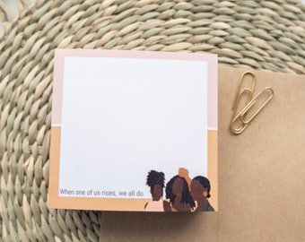 We all Rise Sticky Notes, mini notepad, post it notes, cute stationery, planner stationery, memo pad, blank stick notes, to do list,