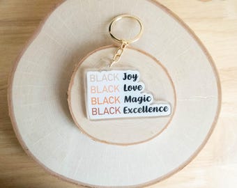 Black Joy Keychains, Trendy Keychains, Acrylic Keychains, Melanin Keychain, BLM Keychains, Black Women Gifts, Black Gifts, Melanin Gifts