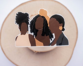 Melanin Sister Stickers , Black Woman Sticker, Black Girl Sticker,For Black People, BLM Stickers, Black People, Black Owned, Black Gifts
