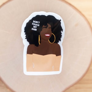 Não toque no meu adesivo de cabelo, adesivo de mulher negra, adesivo de menina negra, para negros, adesivos BLM, negros, propriedade de negros, presentes negros