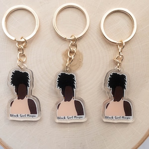 Black Girl Magic Keychain, Trendy Keychains, Acrylic Keychains, Black Girl Keychains, Melanin Keychain, BLM Keychains, Black Women Gifts,