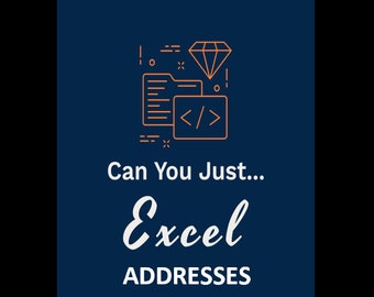 MS Excel working with addresses How to guide...