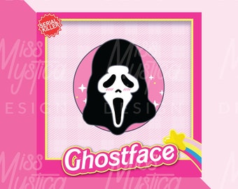 Ghost Face Horror Doll Box Girl | Vinyl Sticker