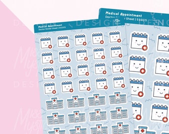 Medical Appointment Sticker Sheet | For Planners Bullet Journal Notebook or Scrapbook