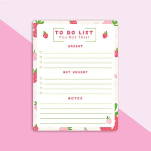 Strawberry Sweetness | 50 Sheets Notepad