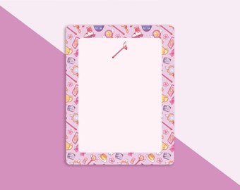 Kawaii Sakura Notepad  | Memopad | Stationery Pad | Kawaii Pad | Letter Paper | 50 Sheets