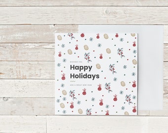 Happy Holiday Greeting Card |  Cute Card, Christmas Cards, Holiday Cards, Greeting Cards