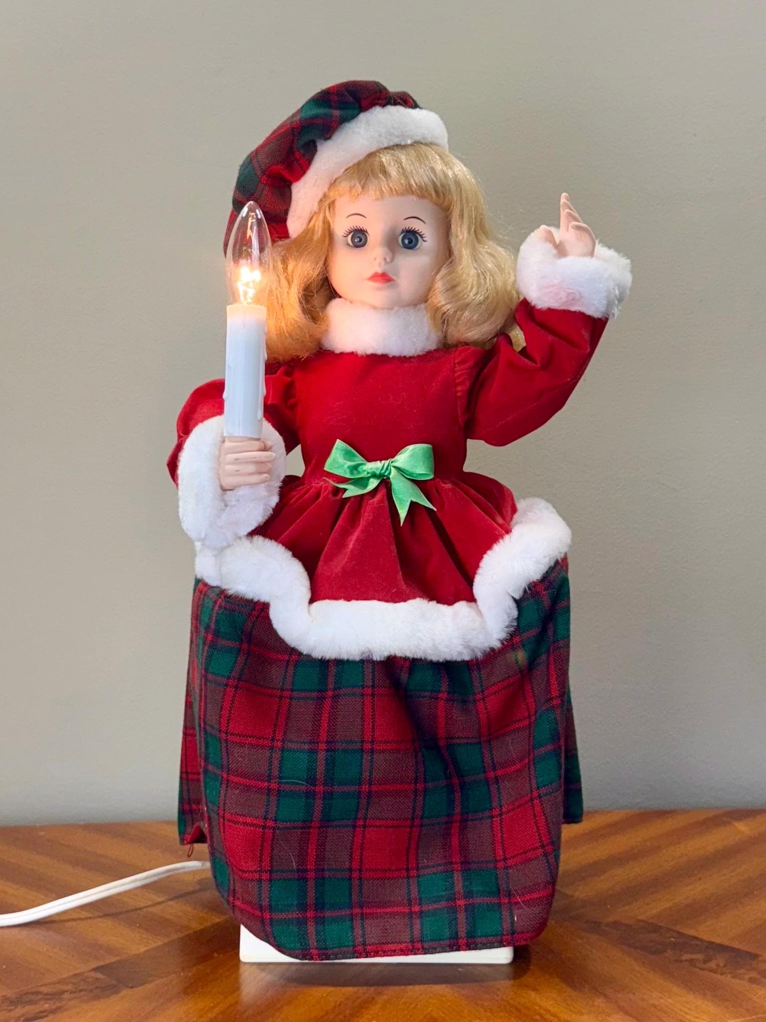 Vintage 18” Telco Motion-ette Christmas Girl Animated Figurine