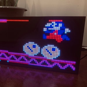 Personalized Animated LED Arcade Art Display - The Perfect Addition or Gift For A Mancave, Bar, or Basement