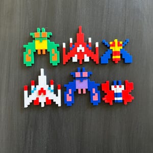 Galaga Magnets Retro Arcade Game (Individual or Set)
