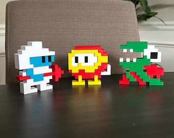 Dig Dug Retro Arcade Game Characters Self Standing/Desk/Shelf