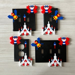 Retro Arcade 3-D Printed Single Toggle/Double Toggle Light Switch Plate, and Outlet Plate Cover