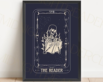The Reader Tarot Card Print // Bookish digital download