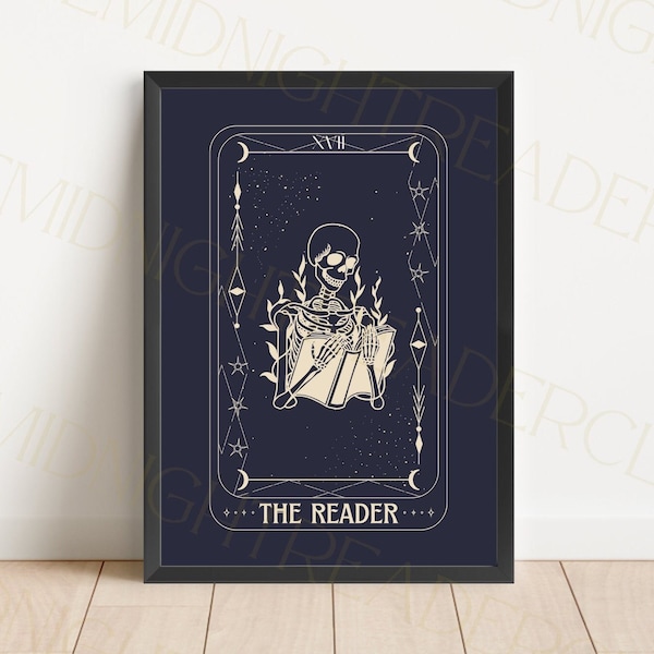 The Reader Tarot Card Print // Bookish digital download