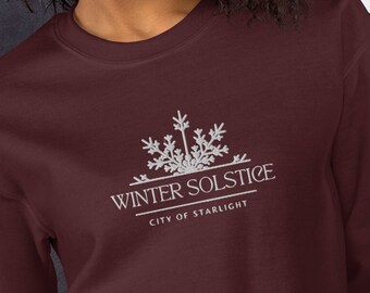 Winter Solstice Embroidered Sweatshirt (A Court of Thorns and Roses)