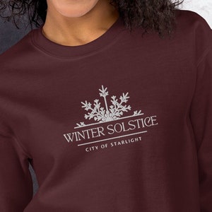 Winter Solstice Embroidered Sweatshirt (A Court of Thorns and Roses)