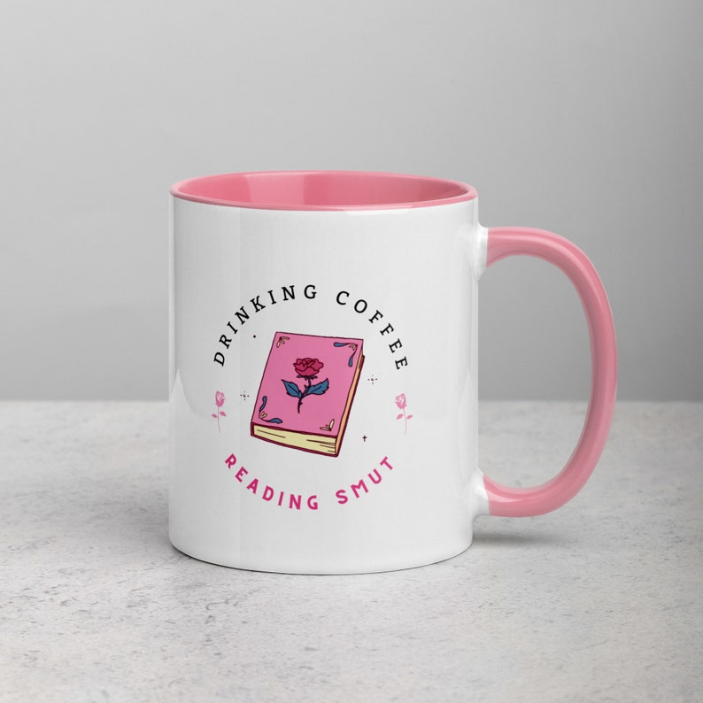 Drinking Coffee, Reading Smut Mug // Bookish mug, bookish merch, spicy book merch