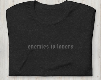 Enemies to lovers (book tropes) t-shirt // bookish t-shirt, bookish tropes