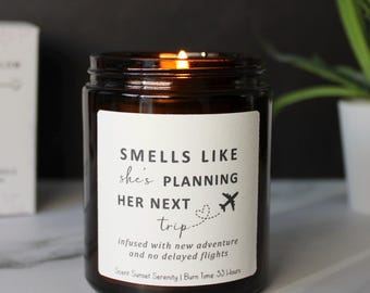 Travelling gift candle for best friend, birthday gift for travelling