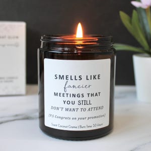 Job promotion gift candle, workplace promotion present, work promoted celebration