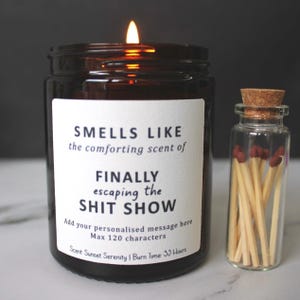 Work colleague leaving gift, co worker retirement candle, new job present for colleague