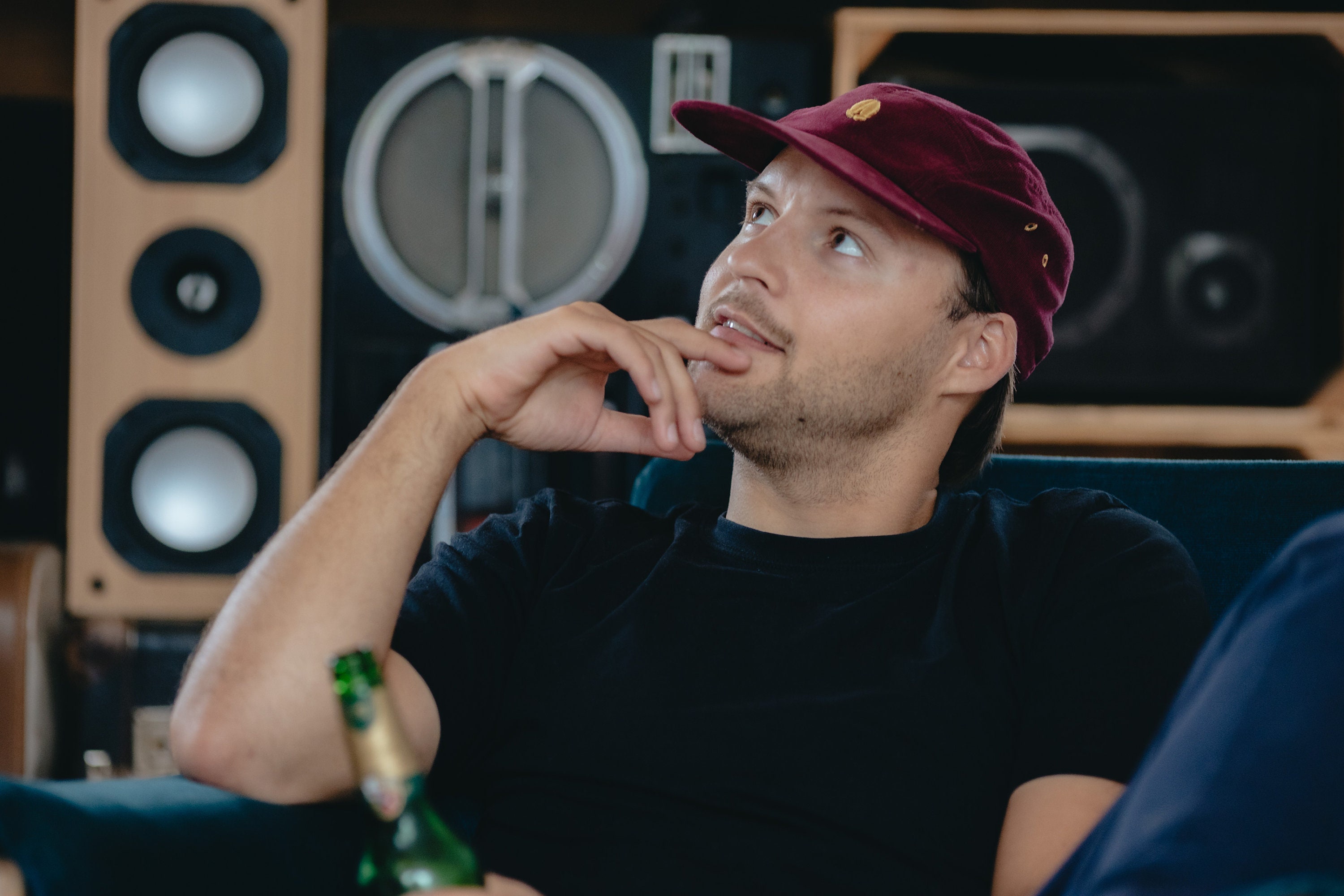 Burgundy Wool 5 Panel Hat