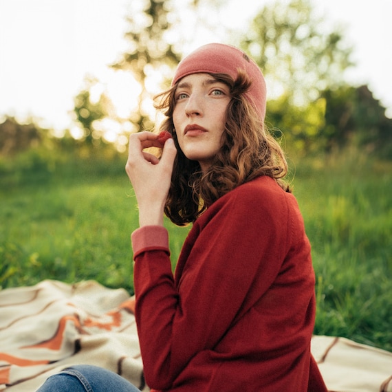 Roter Pulli RWS Rollkragen Damen-Pullover aus 100% Merino-Wolle,  für jeden Anlass, kein Kratzen, wärmt bei Bedarf,