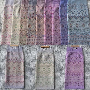 Synthetic Silk Finished  Thai  Patterned Skirt with hooks ,Free size 25&quot;-38&quot; Waist (No blouse,No belt)