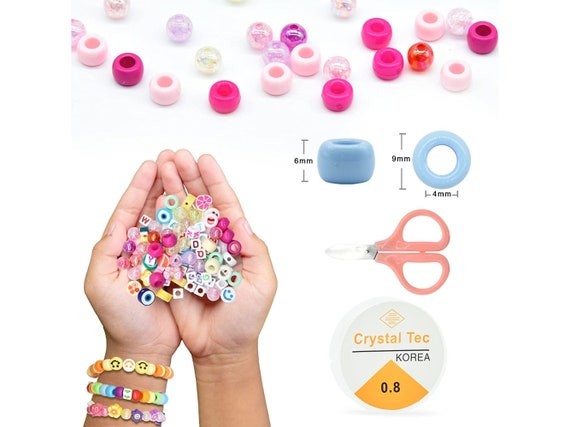 Pony Beads Bracelet Making Kit Beads for Jewelry Making Kit With