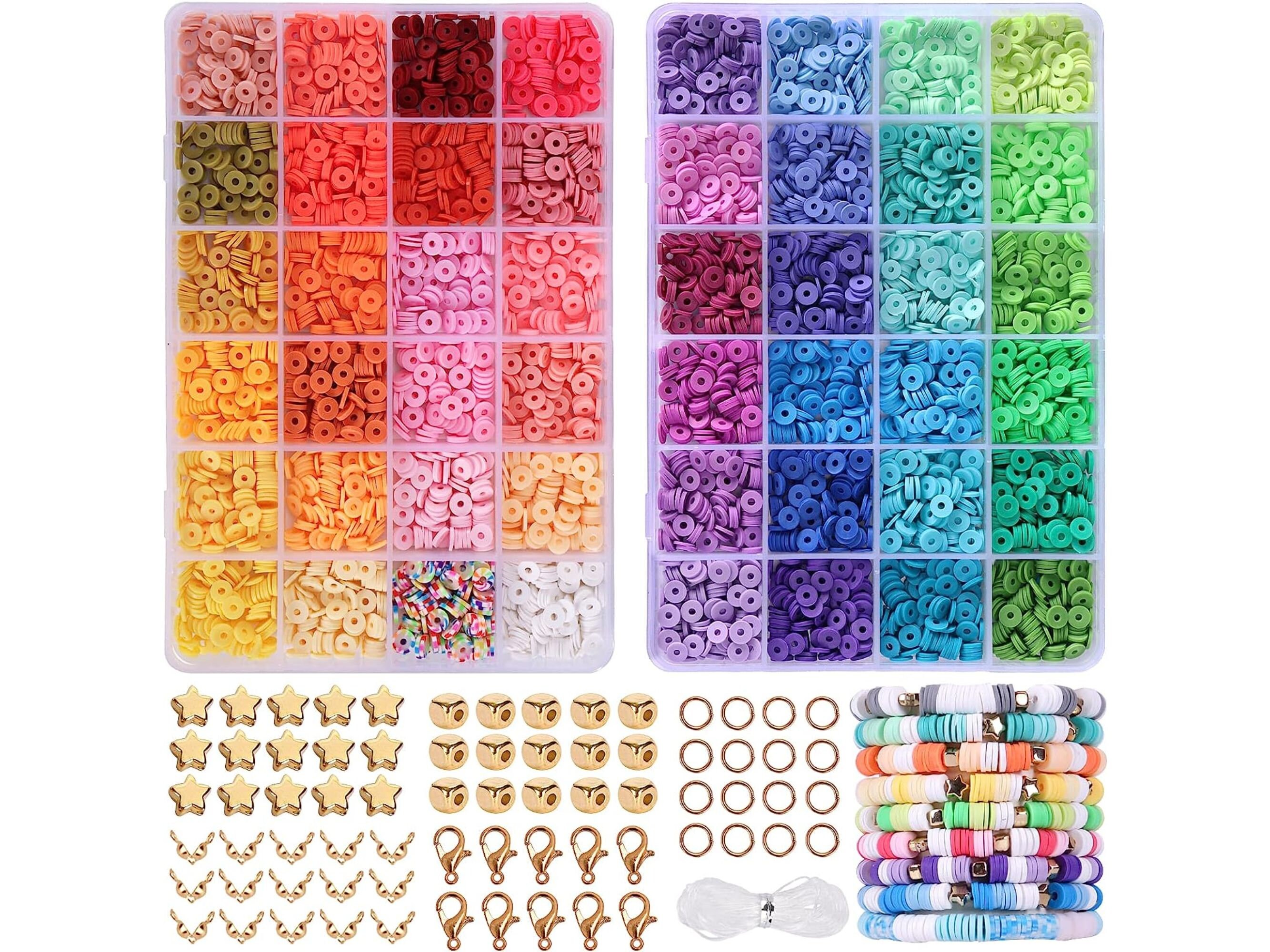 Flat Clay Beads for Jewelry Bracelet Making Kit,6mm Indonesia