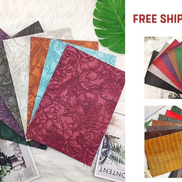 Embossed Faux Leather Sheets Etsy