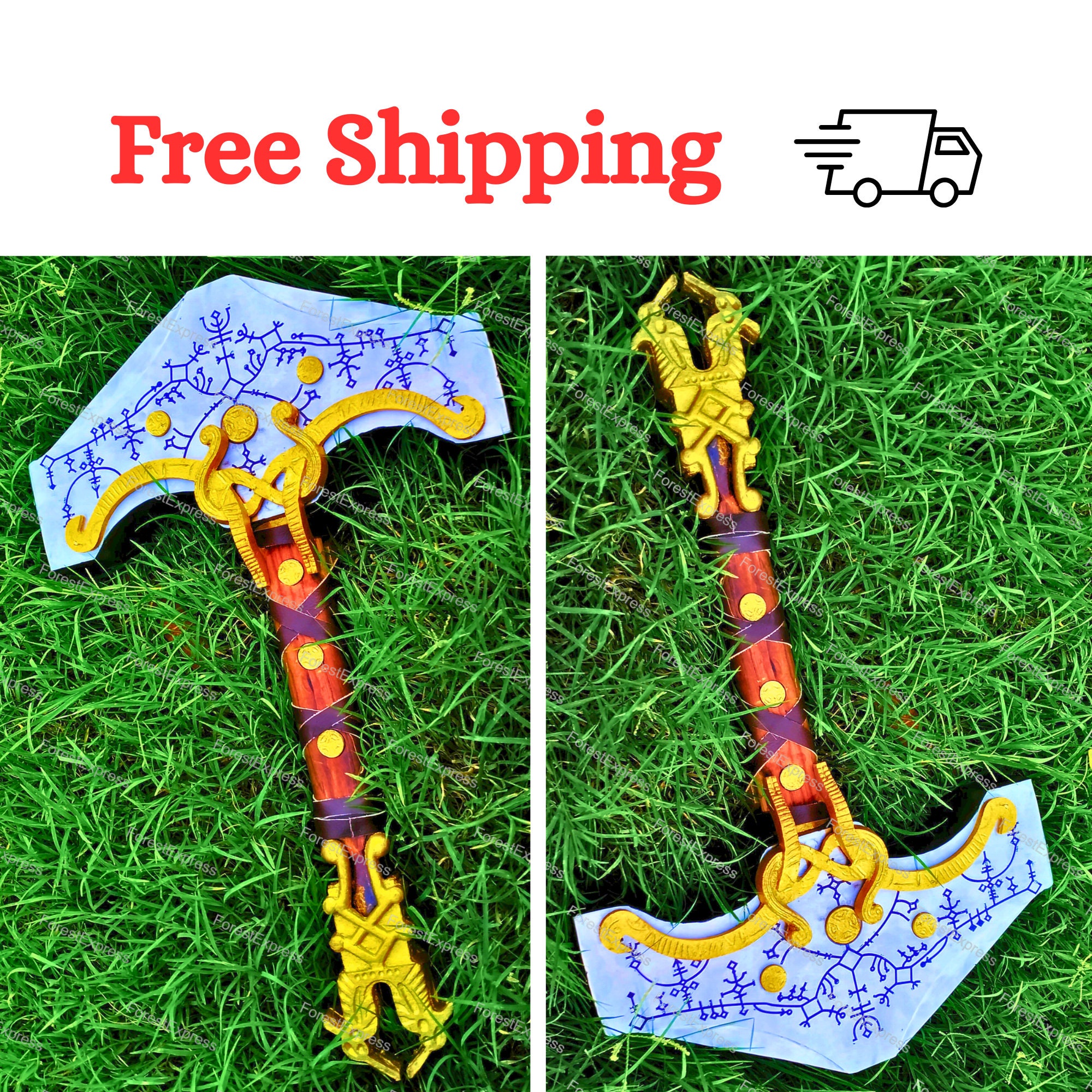 1:1 Resin God of War Ragnarök Thor Hammer Axe Hammer Game Cosplay Props  Gift 1PC