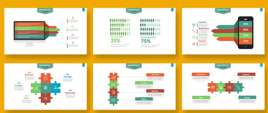 Infographics Powerpoint - Etsy