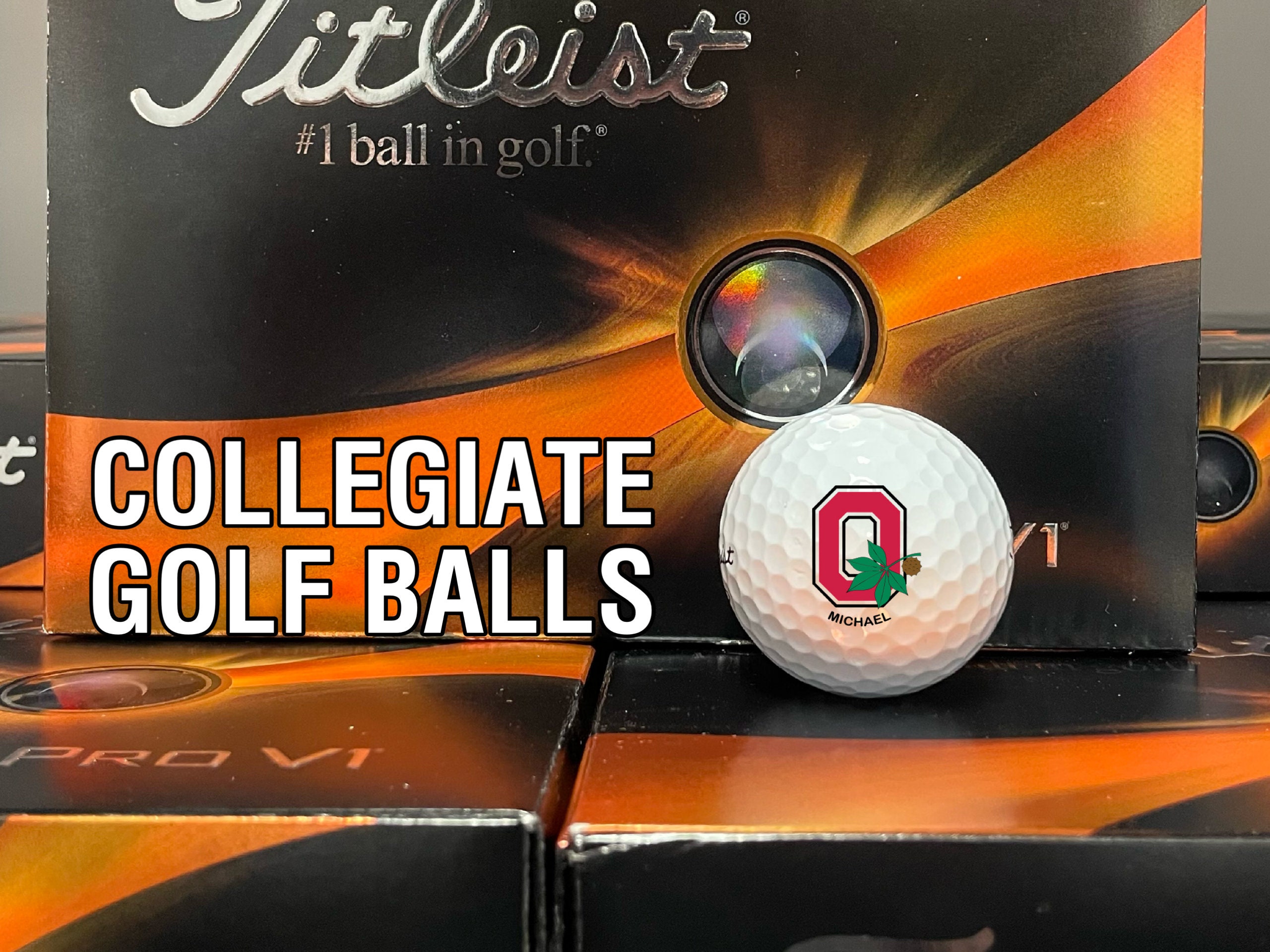 College Teams Titleist, Callaway, Taylormade Golf Balls College Golf Gift College Sports Gift