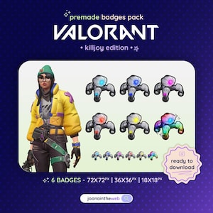 Killjoy - Valorant Badges for Streamers | Twitch & Youtube Graphics | Sub/Bits