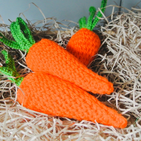 Knitted Carrot Fun Vegetable Knit Food Decoration