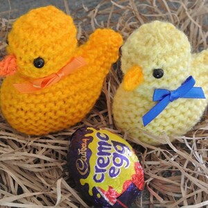 Chick Duck Knitted Chocolate Covers Creme Egg Gift Easter Decorations Yellow