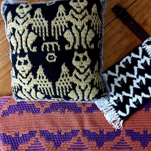Patrones vintage crochet o ganchillo mosaico para Halloween PDF grafico descargable