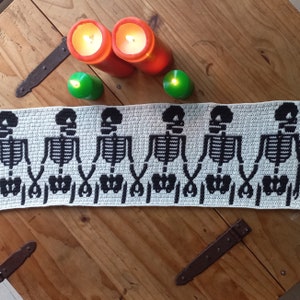 Crochet mosaic esqueletos amantes facil PDF descarga Grafico