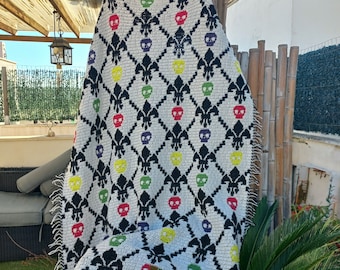 Victorian Gothic Blanket - Mosaic Crochet Pattern - Designed by Jos Campaner