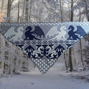 Grifo y dragones mosaic crochet patron PDF Jos Campaner