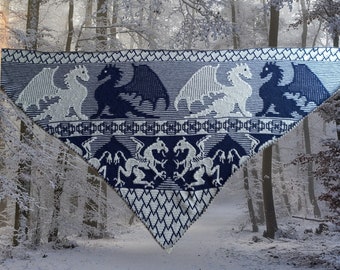 Grifo y dragones mosaic crochet patron PDF Jos Campaner