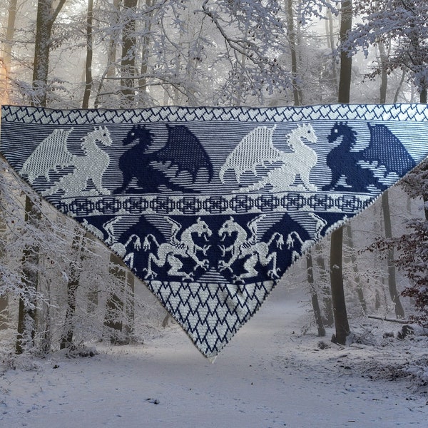 Grifo y dragones mosaic crochet patron PDF Jos Campaner