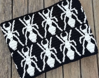 Ants mosaic crochet pattern