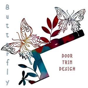 Butterfly Door Trim SVG | Digital Download | Window Decor | Instant Download | Laser Cut Files | Nature Wall Art | Glowforge | Home Decor